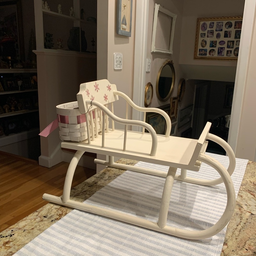 Vintage Boyds Bears Crystalfrost Family Sleigh